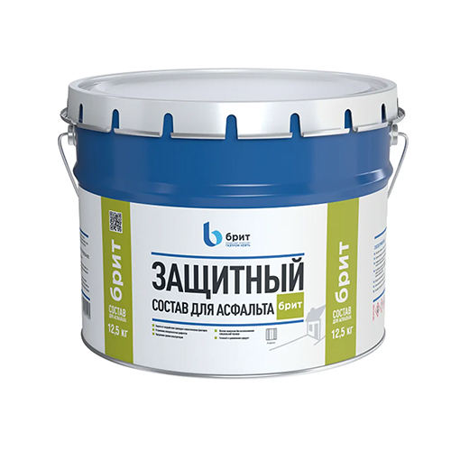 Состав защитный «Брит» для асфальта битумный, 12,5 кг